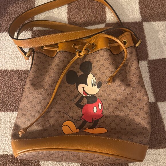 Gucci Mickey Mouse Bucket Bag with Authentic Bag for Storing - NWT - Picture 1 of 10